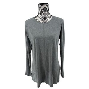 Lululemon Athletica Long Sleeve Gray Thumb Hole Workout Top Pima Cotton, 10
